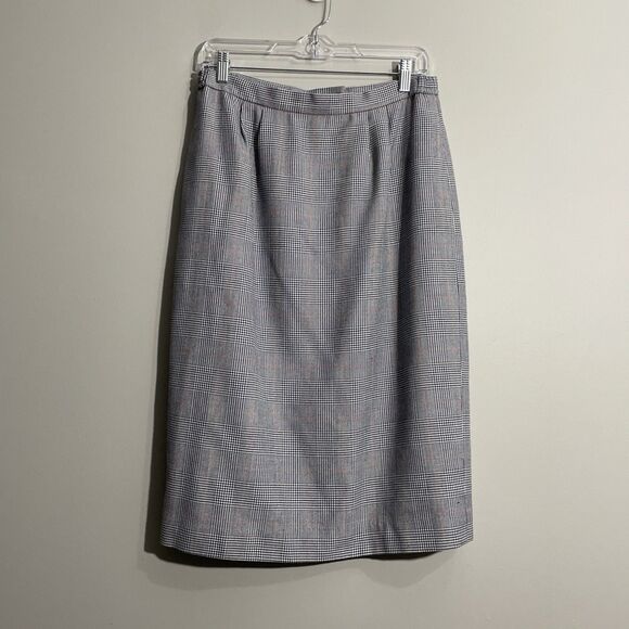 Gilmor Plaid Skirt Sz 12 Preppy Academia Style Pockets Split Lined - Picture 1 of 12